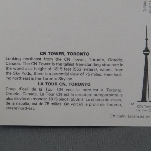 Vintage Postcard - CN Tower Photo Toronto Skyline - Royal Specialty Services - Picture 3 of 4